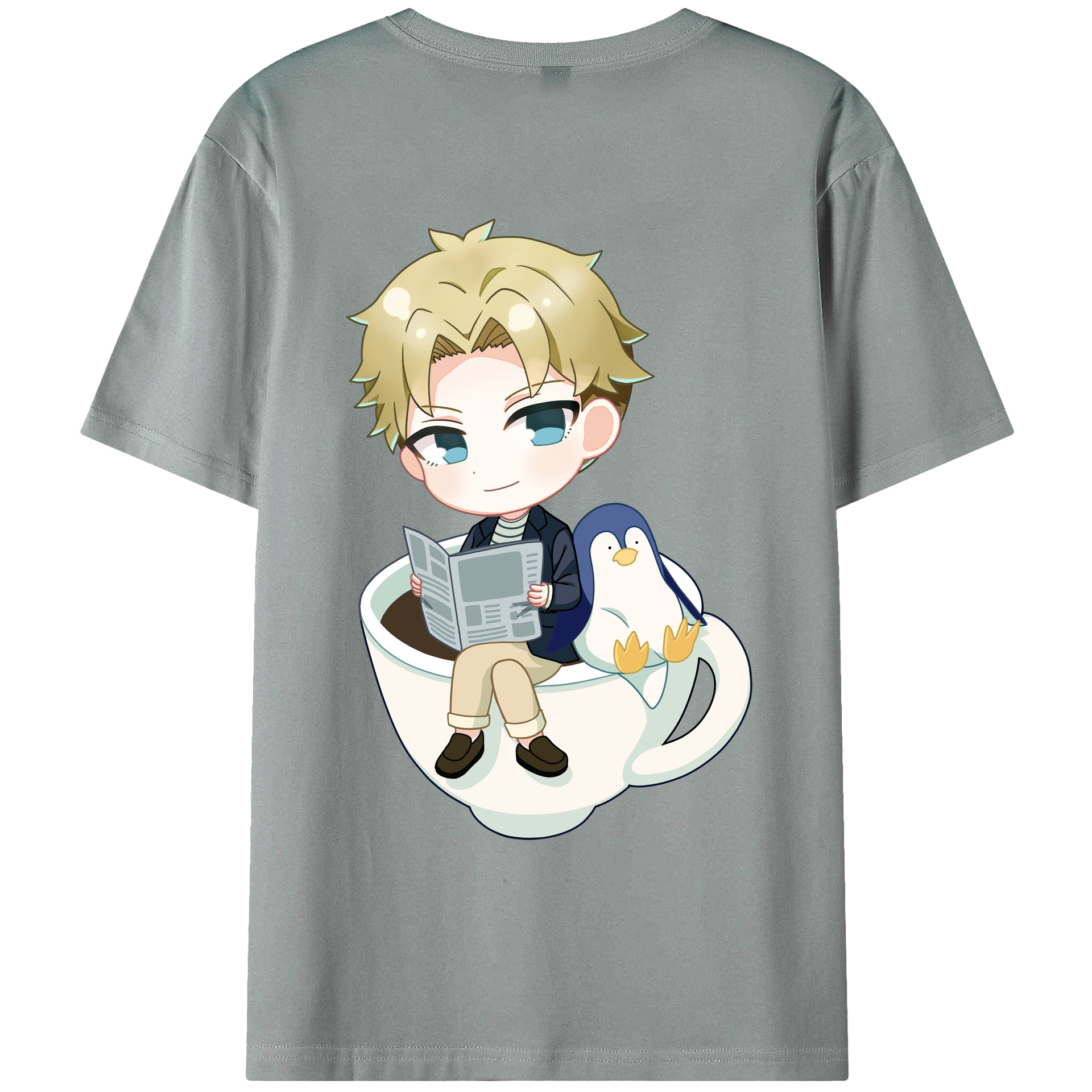 （画像用） SPY×FAMILY间谍家家酒 綿100％ メンズ半袖Tシャツ（バックプリント） 通気性